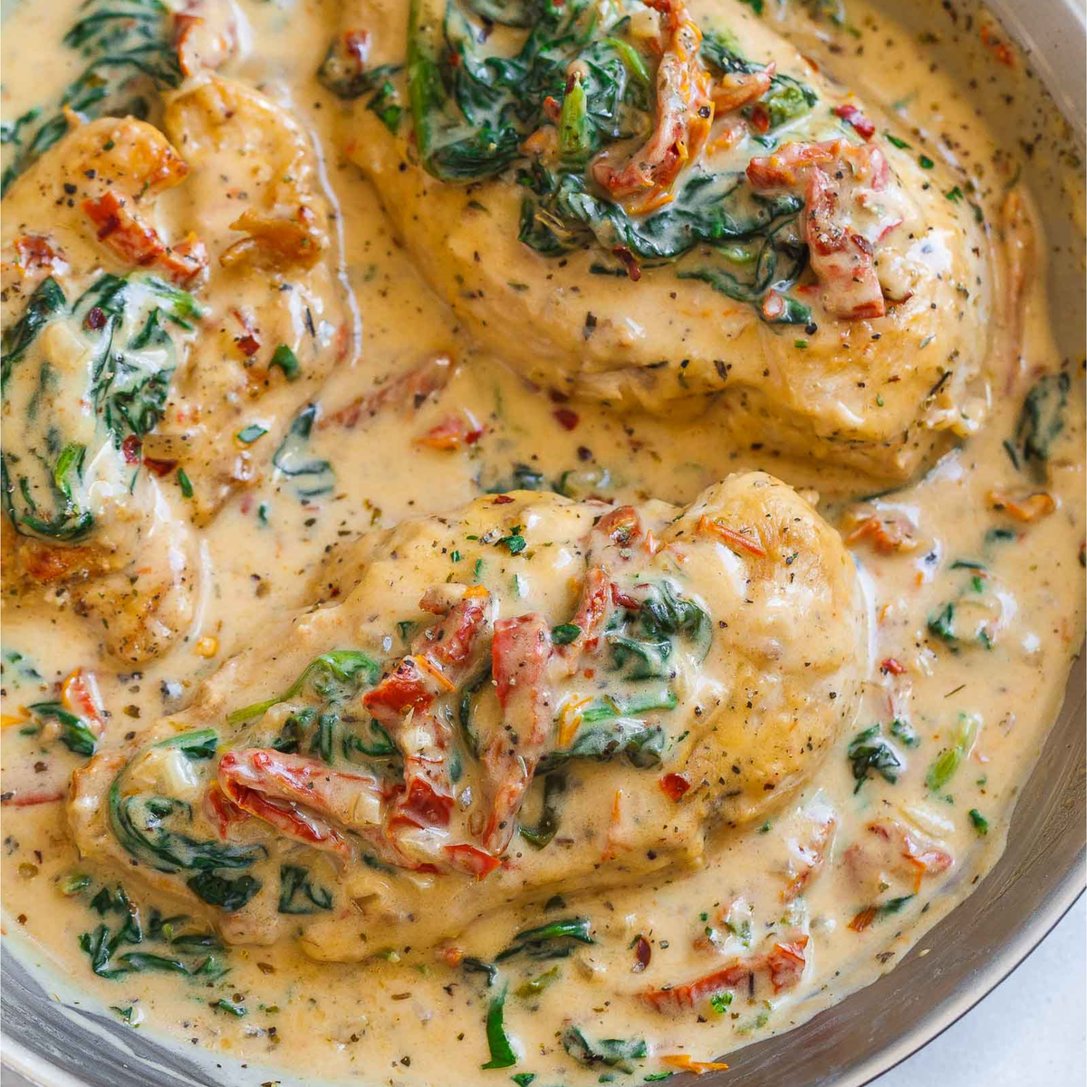 Parmesan Perfection: Creamy Chicken with Spinach