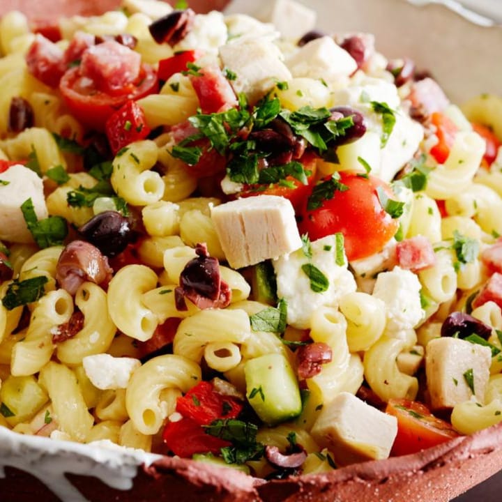 Zesty Italian Chicken Pasta Salad